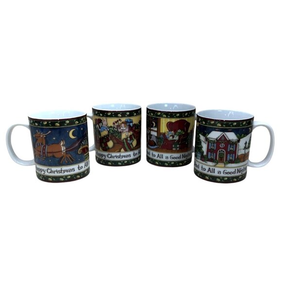 4 Portmeirion Studio Christmas Susan Winget A Christmas Story Mugs - Picture 1 of 12